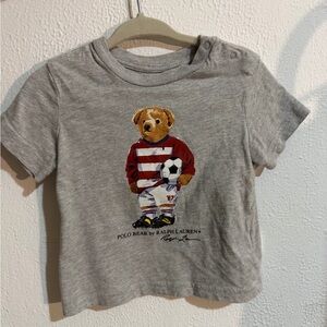 Trending! Ralph Lauren Kids Gray Polo Bear Tee